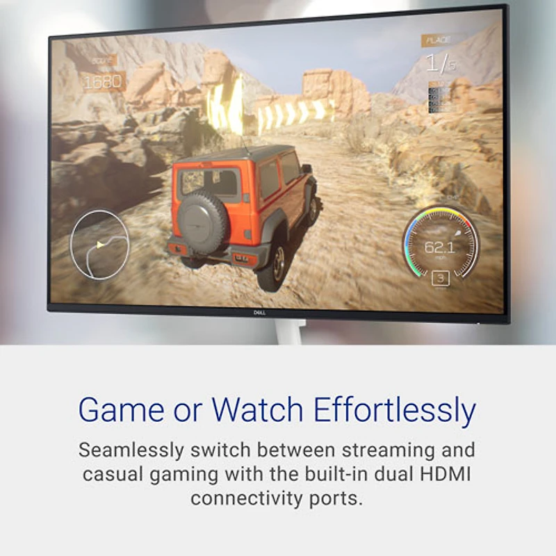 Moniteur DEL IPS HD intégrale GTG 8 ms 100 Hz 27 po de Dell (S2725H) - Argenté