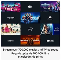 Clé de diffusion multimédia en continu Fire TV Stick 4K (2024) avec télécommande vocale Alexa Amazon