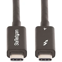 StarTech 2m (6.6 ft.) USB-C/USB-C ThunderBolt 4.0 Cable (A40G2MB-TB4-CABLE) - Black