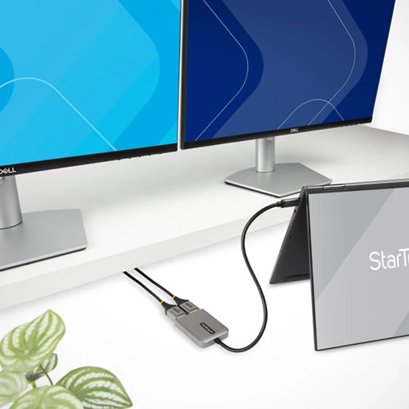 Adaptateur USB-C à deux DisplayPort 1.4 de StarTech (MST14CD122DP) - Gris cosmique