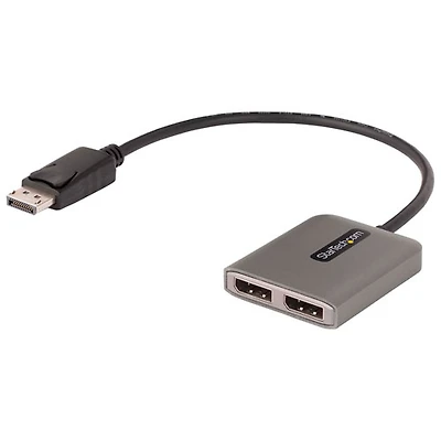 Répartiteur DisplayPort à DisplayPort 1.4 à deux moniteurs StarTech (MST14DP122DP) - Gris cosmique