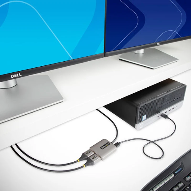 Répartiteur DisplayPort à DisplayPort 1.4 à deux moniteurs StarTech (MST14DP122DP) - Gris cosmique