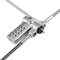StarTech 2m (6.6ft.) Universal Laptop Combination Cable Lock (UNIVC4D-LAPTOP-LOCK) - Silver/Black