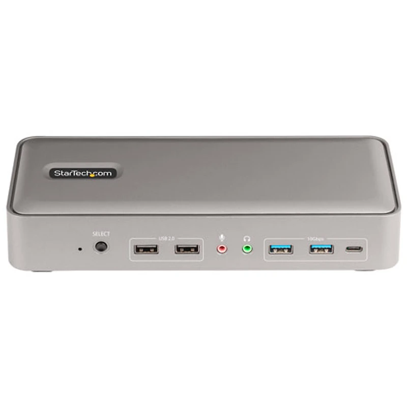 StarTech Dual-Laptop USB-C KVM Docking Station - Space Grey