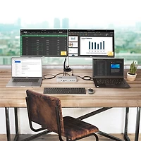 StarTech Dual-Laptop USB-C KVM Docking Station - Space Grey