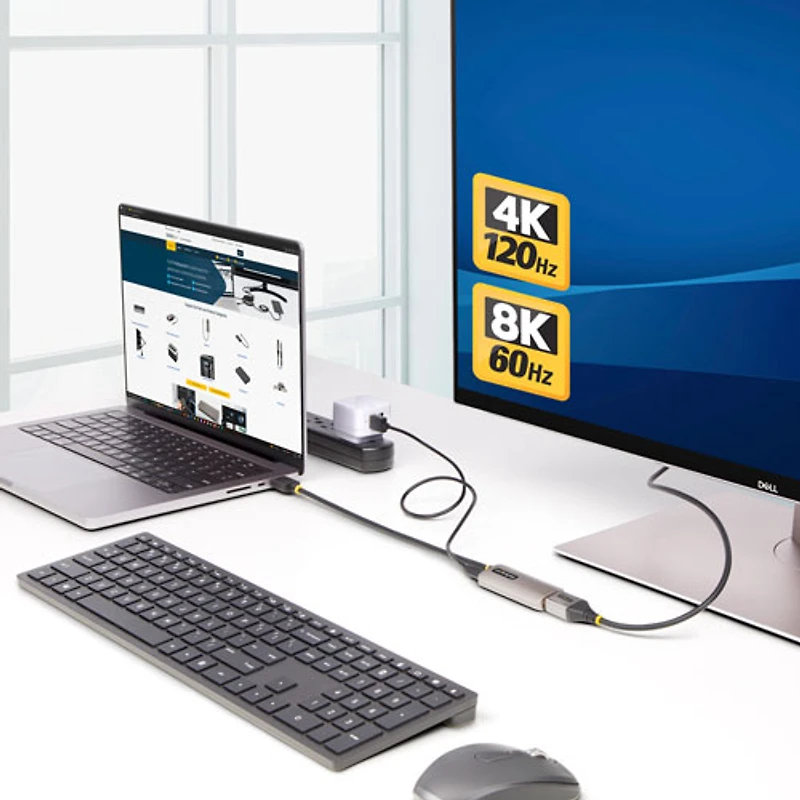 StarTech 30cm (1 ft.) HDMI to DisplayPort Adapter Cable (148B-HDMI-DP-8K) - Space Grey