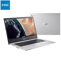 Chromebook de 14 po CX 1400 d'ASUS - Argenté transparent (Celeron N4500 d'Intel/RAM 8 Go/SSD 128 Go/ChromeOS)