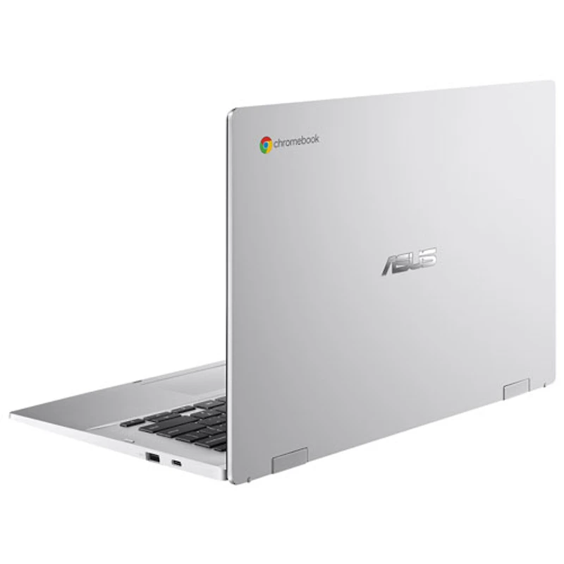 Chromebook de 14 po CX 1400 d'ASUS - Argenté transparent (Celeron N4500 d'Intel/RAM 8 Go/SSD 128 Go/ChromeOS)