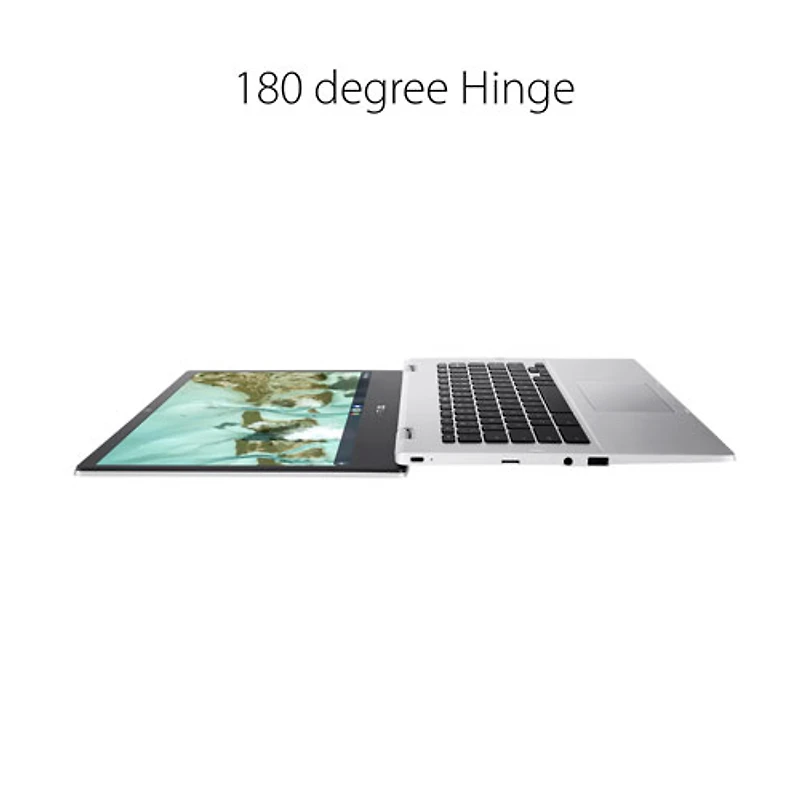 Chromebook de 14 po CX 1400 d'ASUS - Argenté transparent (Celeron N4500 d'Intel/RAM 8 Go/SSD 128 Go/ChromeOS)