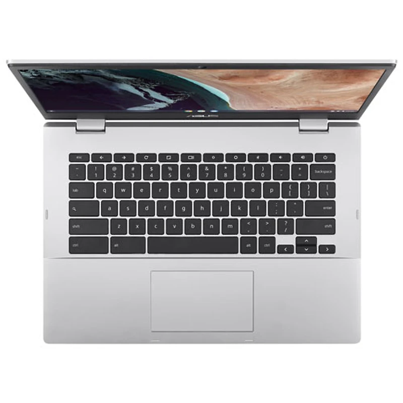 Chromebook de 14 po CX 1400 d'ASUS - Argenté transparent (Celeron N4500 d'Intel/RAM 8 Go/SSD 128 Go/ChromeOS)
