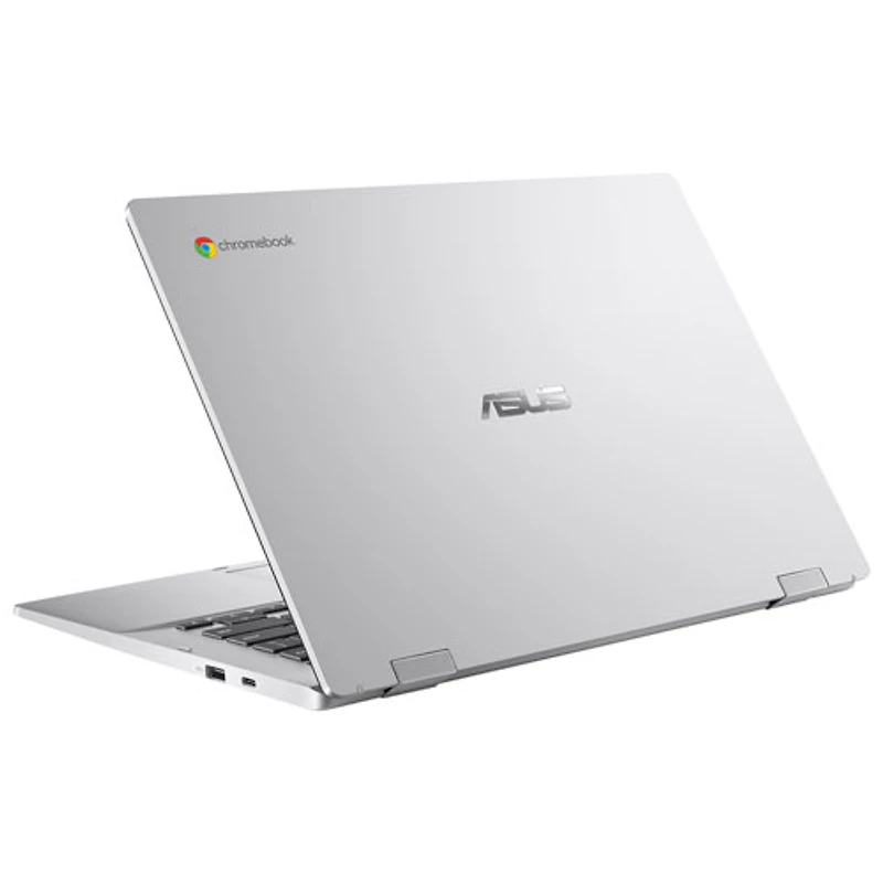 Chromebook de 14 po CX 1400 d'ASUS - Argenté transparent (Celeron N4500 d'Intel/RAM 8 Go/SSD 128 Go/ChromeOS)