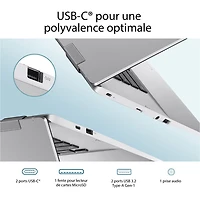 Chromebook de 15,6 po CX 1500 d'ASUS - Argenté transparent (Celeron N4500 d'Intel/RAM 8 Go/SSD 128 Go/ChromeOS)