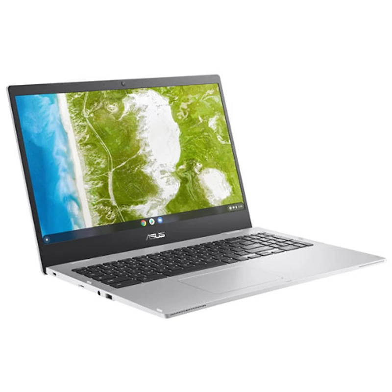 Chromebook de 15,6 po CX 1500 d'ASUS - Argenté transparent (Celeron N4500 d'Intel/RAM 8 Go/SSD 128 Go/ChromeOS)