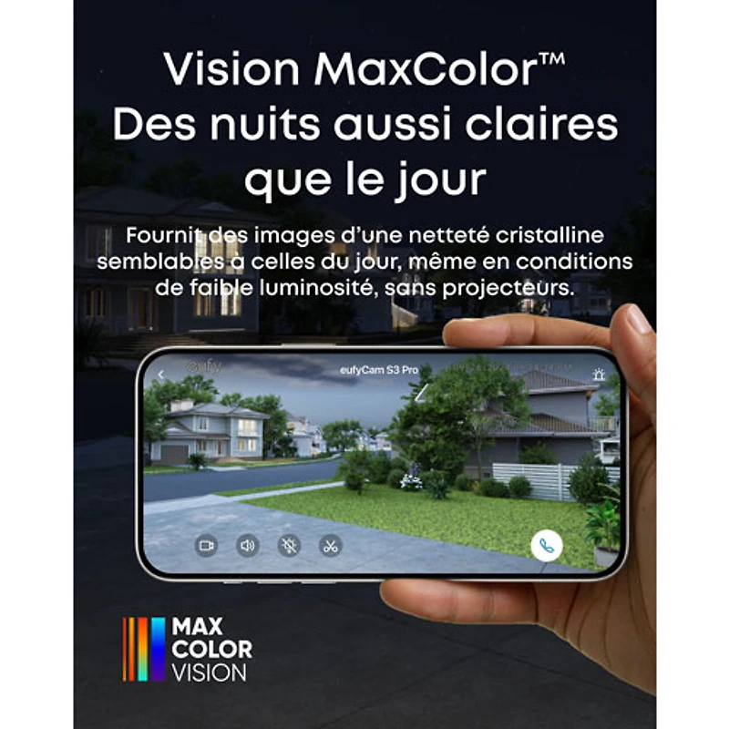 eufy eufyCam S3 Pro Wire-Free 4K Ultra HD Outdoor Security Camera with Solar Panel - 2 Pack