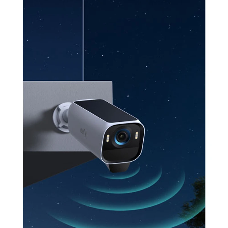Caméra de sécurité d'extérieur sans fil Ultra HD 4K eufyCam S3 Pro avec panneau solaire d'eufy - Ensemble de 2