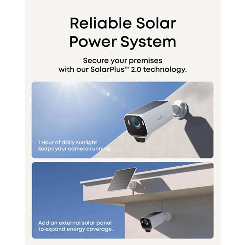 eufy eufyCam S3 Pro Wire-Free 4K Ultra HD Outdoor Security Camera with Solar Panel - 2 Pack