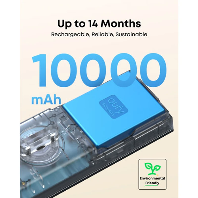 Serrure intelligente Bluetooth/Wi-Fi à ouverture par empreintes digitales sans clé E31 avec clavier et clé d'eufy Security - Noir