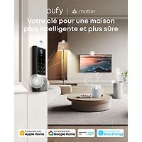 eufy Security E31 Fingerprint Keyless Entry Wi-Fi Bluetooth Smart Lock with Keypad & Key - Black