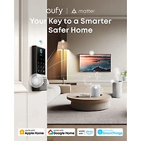 eufy Security E31 Fingerprint Keyless Entry Wi-Fi Bluetooth Smart Lock with Keypad & Key - Black