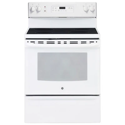 Open Box - GE 30" 5.0 Cu. Ft. Electric Range (JCB630DKWW) - White on White - Perfect Condition