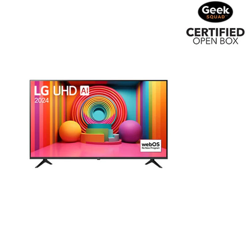 Boîte ouverte - Téléviseur intelligent webOS HDR DEL UHD 4K de 55 po avec AI ThinQ de LG (55UT7570PUB) - 2024