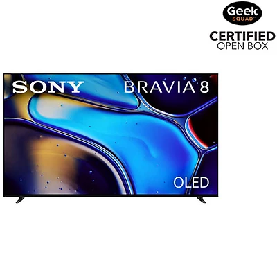 Boîte ouverte - Téléviseur intelligent Google HDR DELO UHD 4K de 55 po Bravia 8 série XR80B de Sony (K55XR80B) - 2024