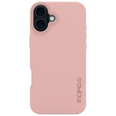 Étui rigide ajusté Dual Pro d'Incipio avec MagSafe pour iPhone 16 Plus - Rose fard