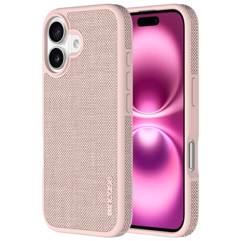 Étui rigide ajusté avec MagSafe Icon d'Incase pour iPhone 16 - Rose fard