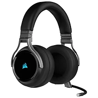 Casque de jeu sans fil avec microphone RVB Virtuoso de Corsair - Carbone