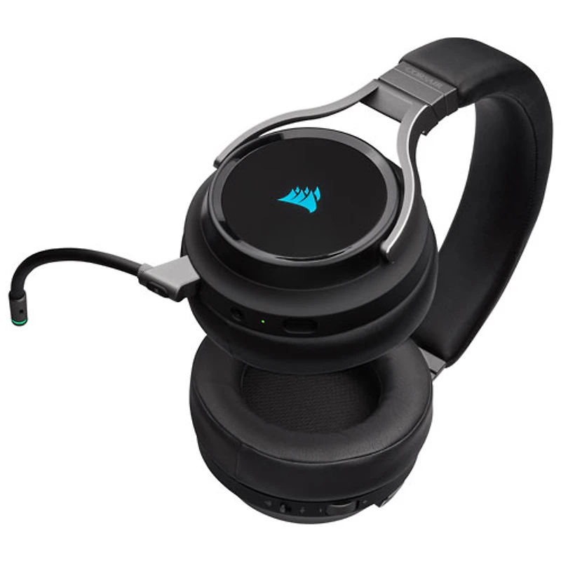 Casque de jeu sans fil avec microphone RVB Virtuoso de Corsair - Carbone