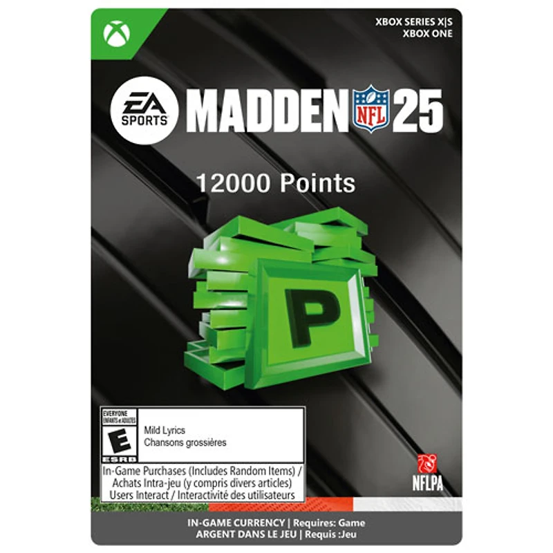 EA SPORTS MADDEN NFL 25: 12 000 points (Xbox X|S / Xbox One) - Téléchargement numérique