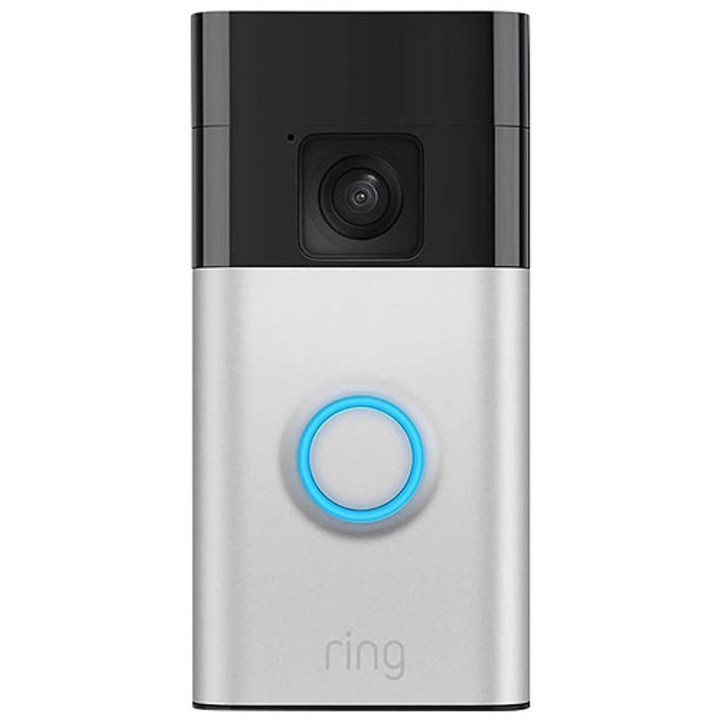 Ring Battery Doorbell with Head-to-Toe HD Video, Live View, Two-Way Talk & Motion Detection - Satin Nickel