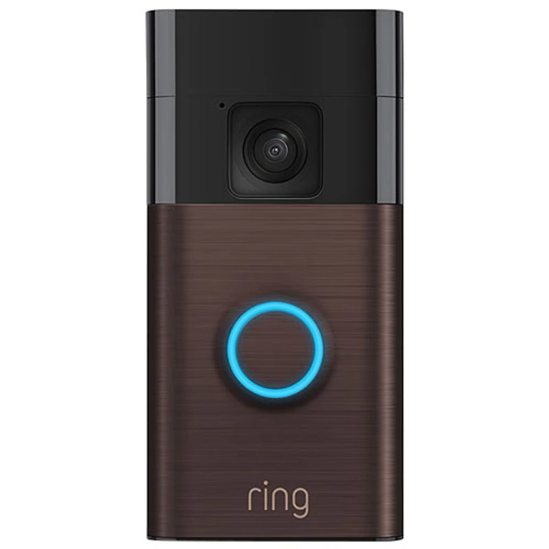 Sonnette de porte à batterie de Ring avec vue HD de la tête aux pieds, vue en direct, communication bidirectionnelle et détection de mouvement - Bronze vénitien