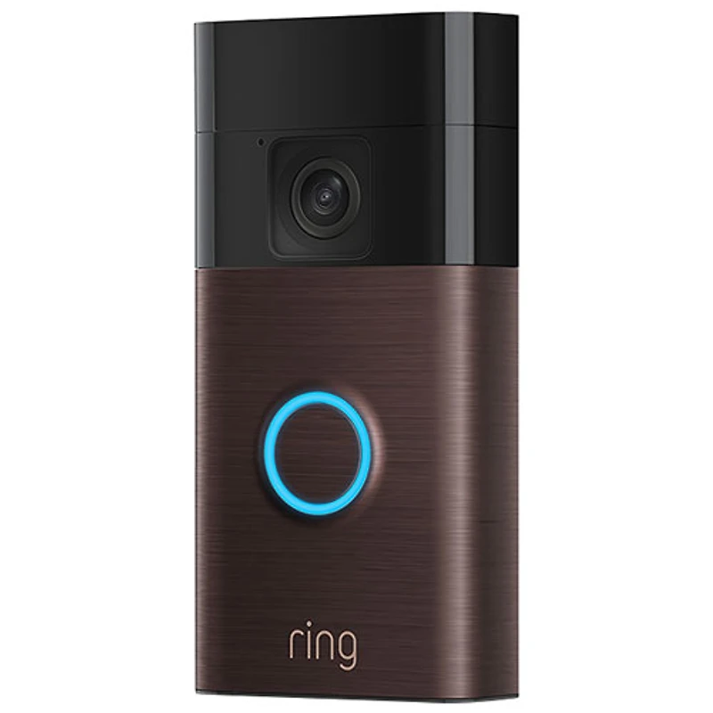 Sonnette de porte à batterie de Ring avec vue HD de la tête aux pieds, vue en direct, communication bidirectionnelle et détection de mouvement - Bronze vénitien