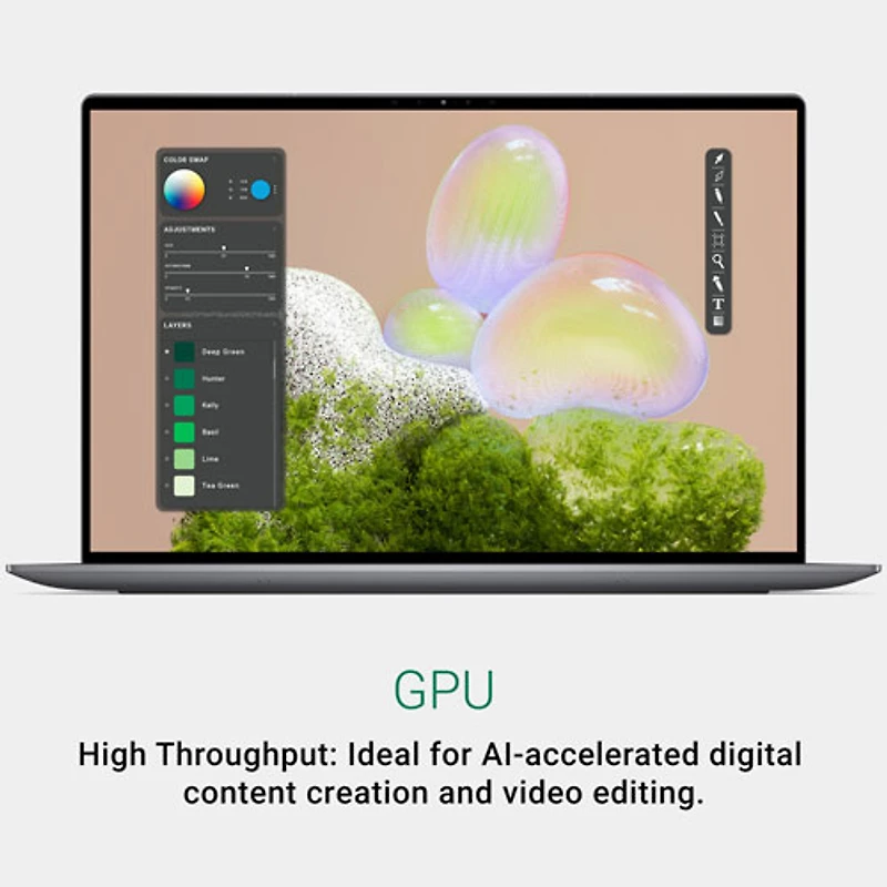 Portable 13,4 po XPS Dell - Graphite (Core Ultra 7 Intel - Série 2/RAM 16 Go/SSD 512 Go)