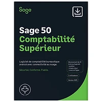 Sage 50 Premium Accounting 2025 (PC) - 2 User - 1 Year Subscription - Bilingual - Digital Download