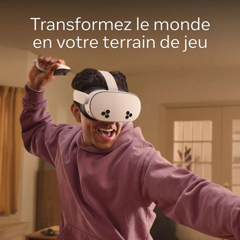 Casque de réalité virtuelle de 128 Go Meta Quest 3S avec Batman: Arkham Shadow et version d'essai de 3 mois de Meta Horizon+