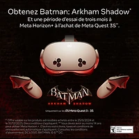 Casque de réalité virtuelle de 256 Go Meta Quest 3S avec Batman: Arkham Shadow - Version d'essai de 3 mois de Meta Horizon+