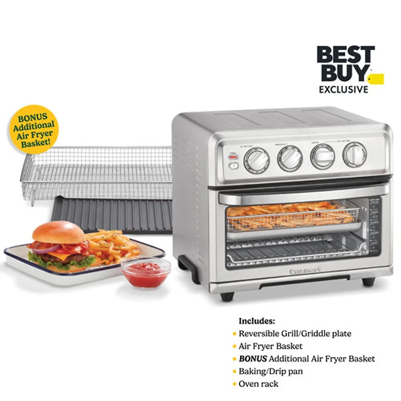 Four grille-pain AirFryer de Cuisinart avec panier de friture à l'air chaud en prime - 0,6 pi³/17 l - Acier inoxydable - Exclusivité de Best Buy