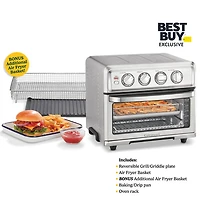 Four grille-pain AirFryer de Cuisinart avec panier de friture à l'air chaud en prime - 0,6 pi³/17 l - Acier inoxydable - Exclusivité de Best Buy