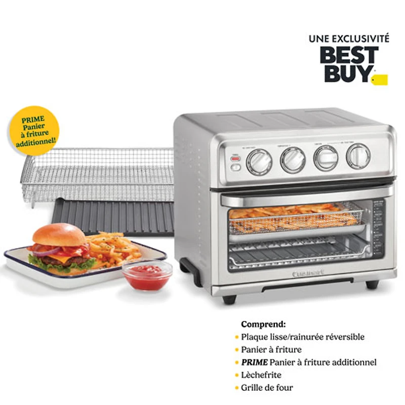 Four grille-pain AirFryer de Cuisinart avec panier de friture à l'air chaud en prime - 0,6 pi³/17 l - Acier inoxydable - Exclusivité de Best Buy