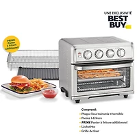 Four grille-pain AirFryer de Cuisinart avec panier de friture à l'air chaud en prime - 0,6 pi³/17 l - Acier inoxydable - Exclusivité de Best Buy
