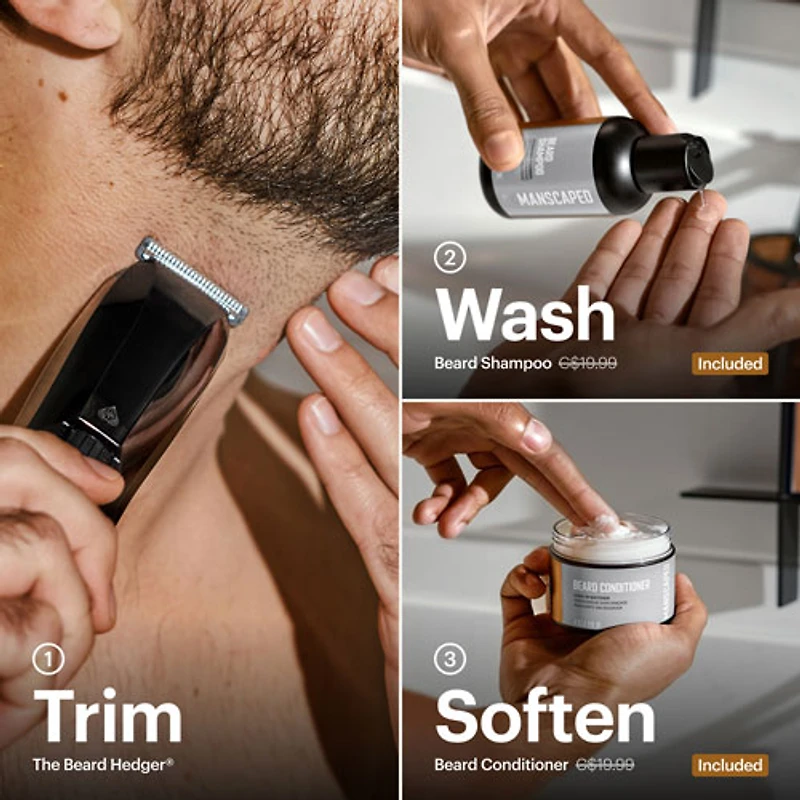 Trousse essentielle avec tondeuse sans fil Beard Hedger de Manscaped