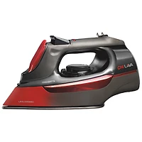 CHI Lava 1700W Retractable Cord Ceramic Soleplate Steam Iron - Black/Red