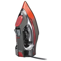 Fer à vapeur Lava de 1700 W avec semelle en céramique et cordon rétractable de CHI - Noir/Rouge