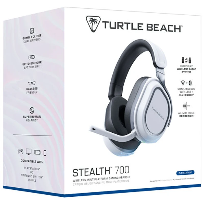 Turtle Beach Stealth 700 Wireless Gaming Headset for PS5/PS4 - White