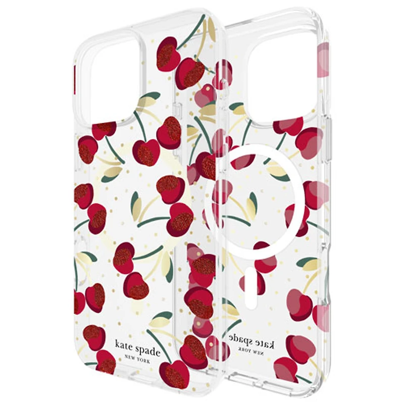 kate spade new york Hard Plastic Case with MagSafe for iPhone 16 Pro - Cherry Dot