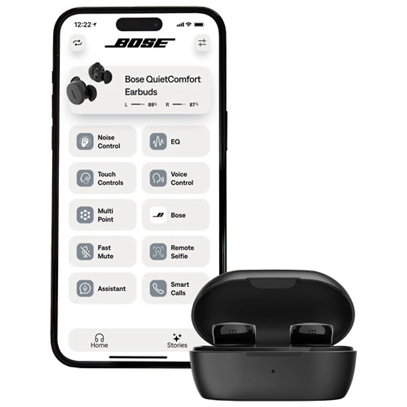 Bose QuietComfort In-Ear Noise Cancelling Bluetooth Earbuds - Black