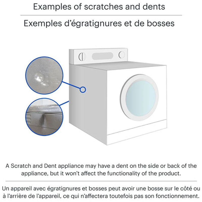 Boîte ouverte - Duo laveuse électrique de 5,1 pi³ et sécheuse de 8 pi³ d'Electrolux - Endommagé