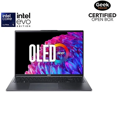 Open Box - Acer Swift Go 16" Laptop - Iron (Intel Core Ultra 5 EVO/16GB RAM/1TB SSD/Windows 11)